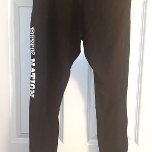 Pink by Victoria Secret black yoga leggings in size Large